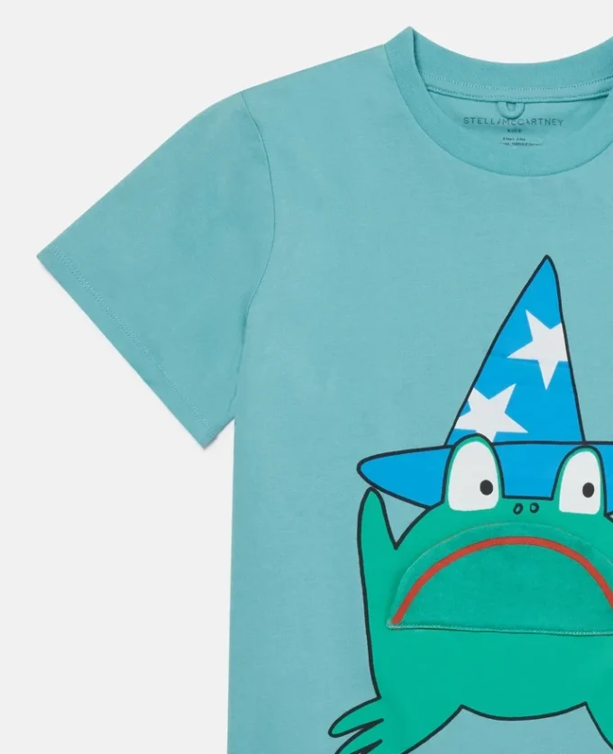 T-shirt med rund hals och grafiskt tryck med groda T-shirt med rund hals och grafiskt tryck med groda