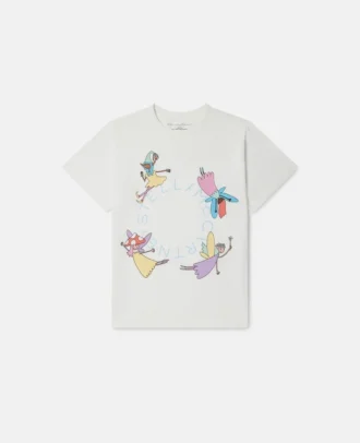 T-shirt med rund hals och älvmotiv