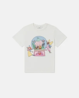 T-shirt med rund hals och älvmotiv