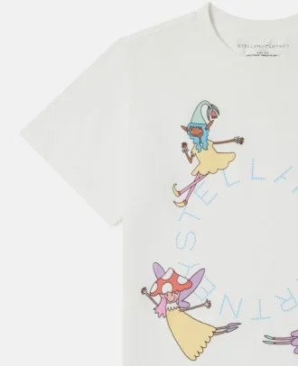 T-shirt med rund hals och älvmotiv