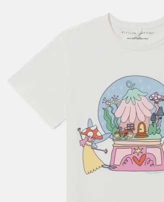 T-shirt med rund hals och älvmotiv