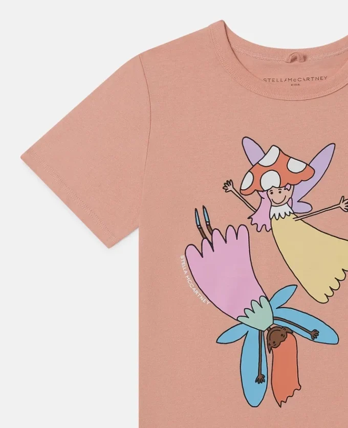 T-shirt med rund hals och älvmotiv T-shirt med rund hals och älvmotiv