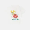 T-shirt med rund hals och tryck av magiska kaniner T-shirt med rund hals och tryck av magiska kaniner