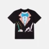 T-shirt med rund hals och tryck av magiska kaniner T-shirt med rund hals och tryck av magiska kaniner