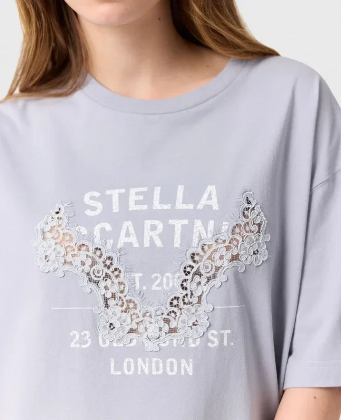 T-shirtklänning med spetsinsatser T-shirtklänning med spetsinsatser