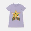 T-shirtklänning med stjärngrafik och fransar T-shirtklänning med stjärngrafik och fransar