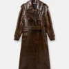 Trenchcoat med krokodilmönster