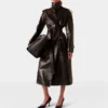 Trenchcoat med krokodilmönster
