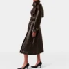 Trenchcoat med krokodilmönster