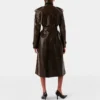 Trenchcoat med krokodilmönster