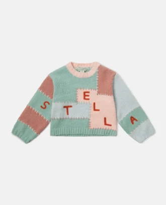 Tröja med broderad logotyp och ballongärmar