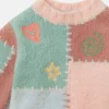Tröja med rund hals och broderat motiv