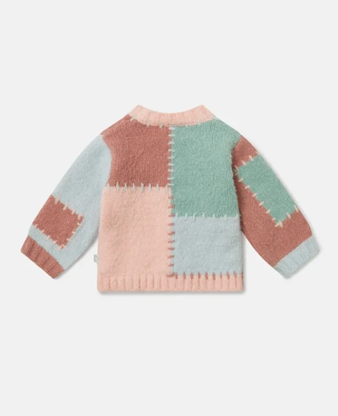 Tröja med rund hals och broderat motiv