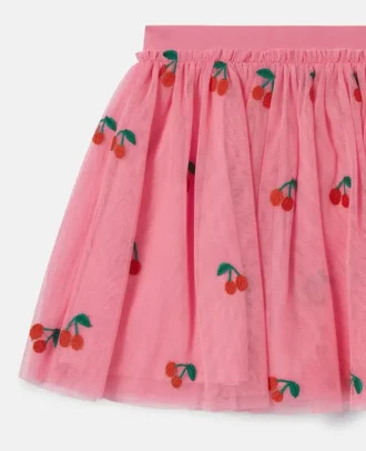 Tullekjol med broderade körsbär