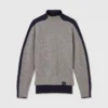 Turtleneck-tröja med kontrastpanel