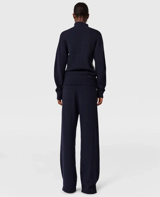 Turtleneck-tröja med kontrastpanel
