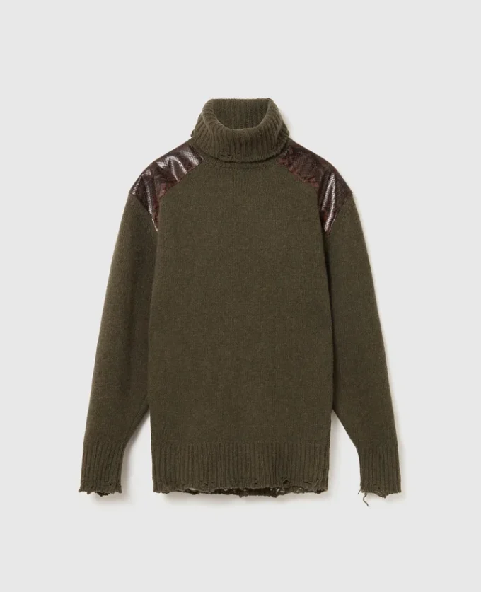 Turtleneck-tröja med ormpanel Turtleneck-tröja med ormpanel