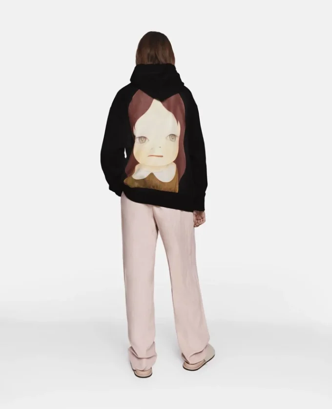 Twins II-tryckt hoodie
