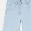 Utställda ljusblå jeans