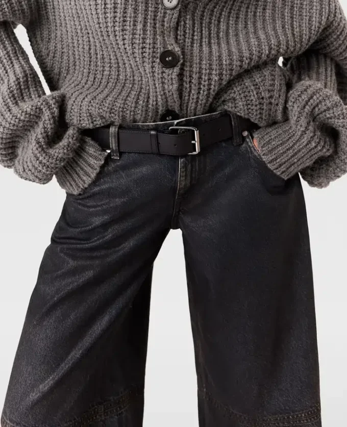 Vaxade jeans med raka ben