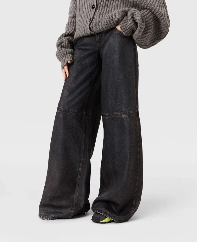 Vaxade jeans med raka ben
