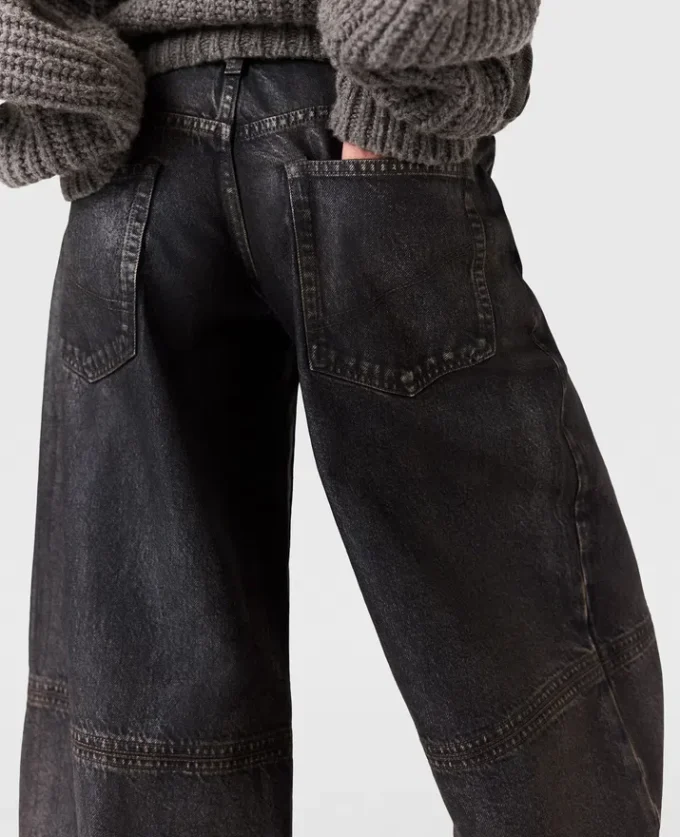 Vaxade jeans med raka ben