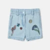 Woodland Friends elastiska jeansshorts