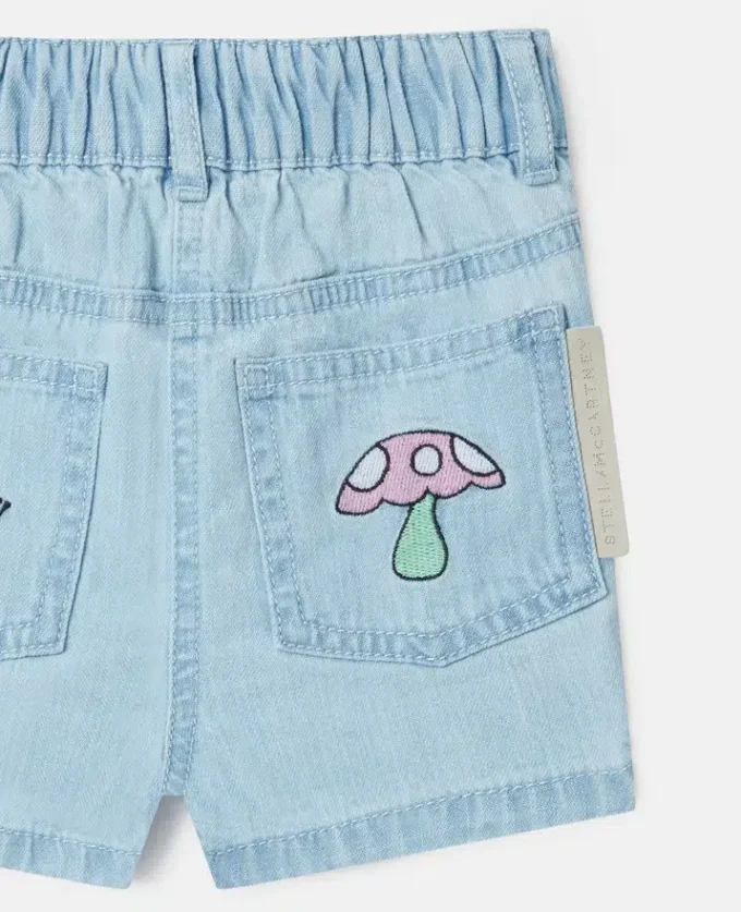 Woodland Friends elastiska jeansshorts